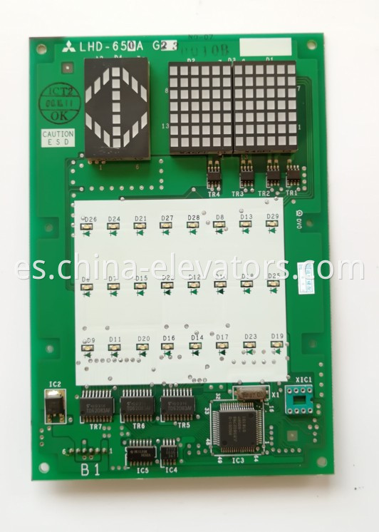 Tablero de visualización COP LHD-650AG23 para ascensores Mitsubishi GPS-3 COP Display Board LHD-650AG23 for Mitsubishi GPS-3 Elevators
